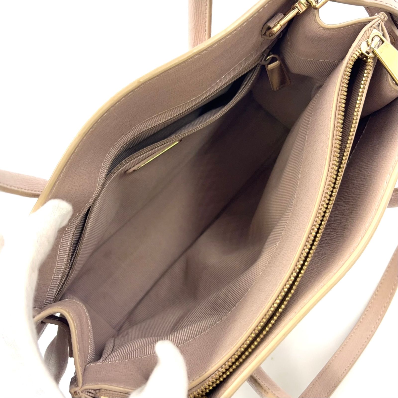 セール中✨️】FURLA ベージュ レザー 2wayショルダーバッグ 