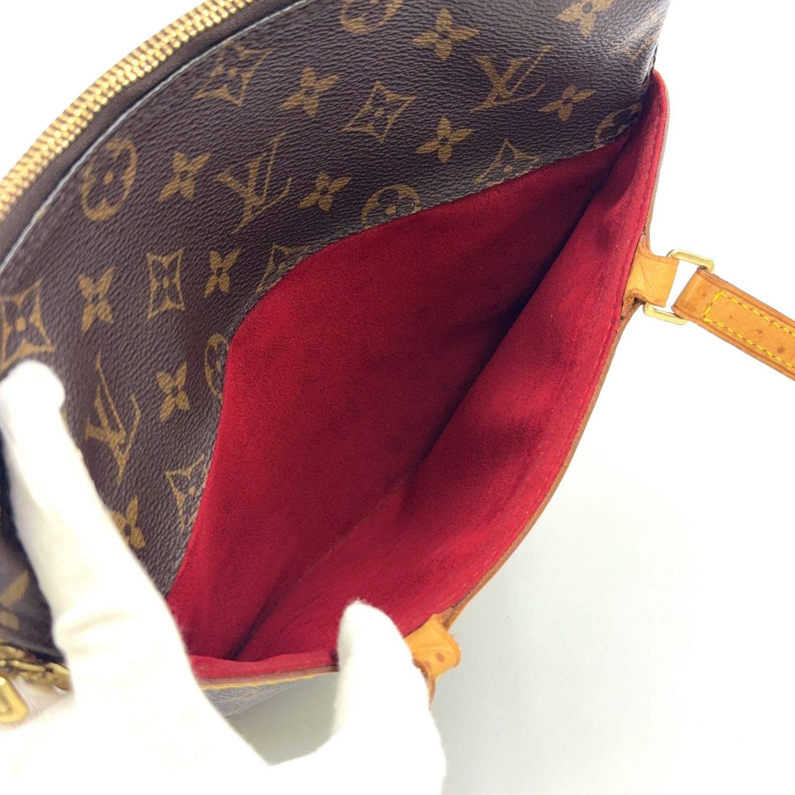 LOUIS VUITTON クーサンGM モノグラム モノグラム レザー×PVC ブラウン
