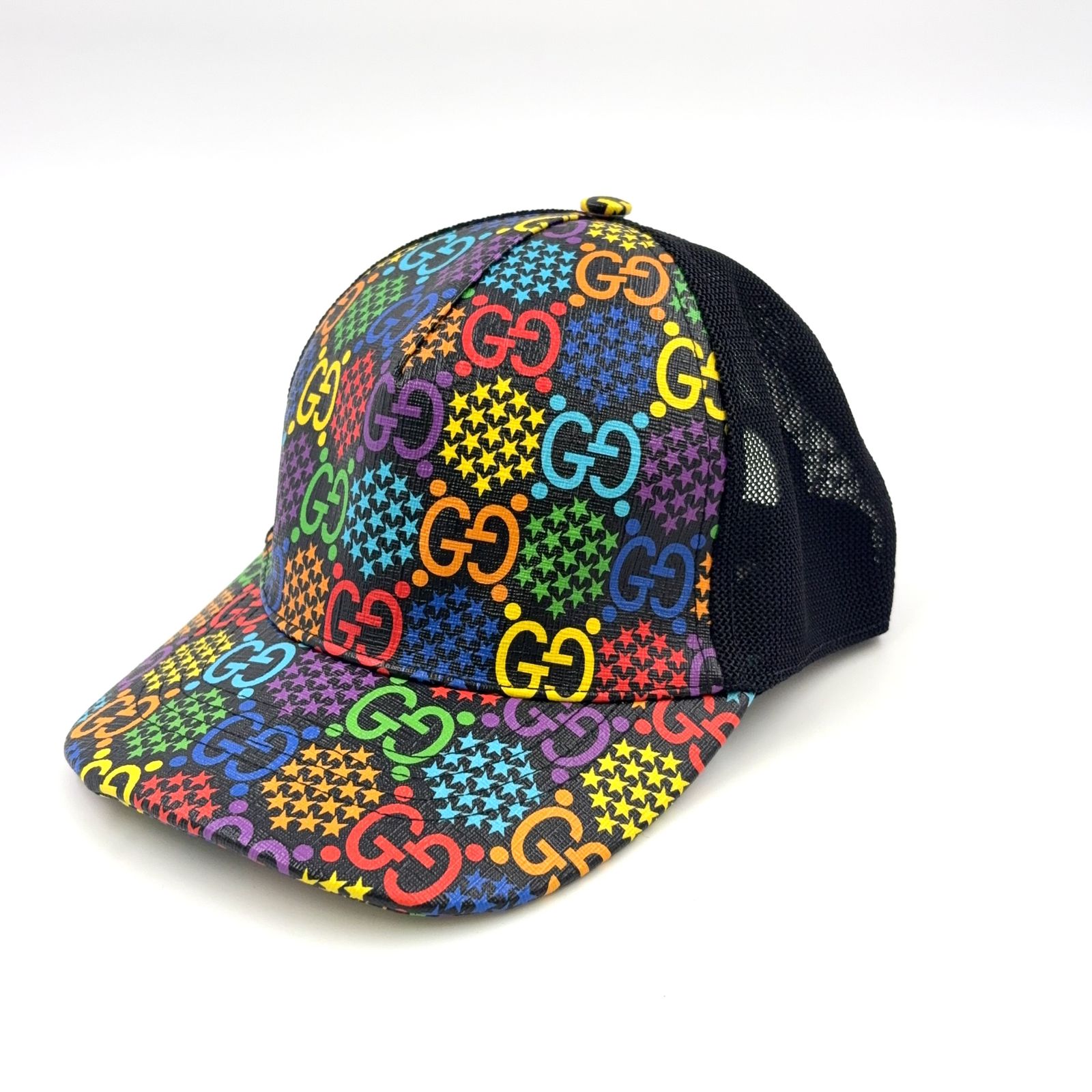 GUCCI GGサイケデリック ベースボール コットン×ポリエステル ブラック