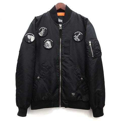 ステューシー STUSSY アニマル ワッペン MA-1 フライトジャケット 
