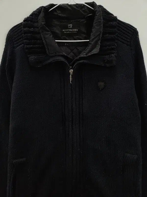 ダブルジップパーカー黒 ヴィンテージ加工 BALENCIAGA - バレンシアガ