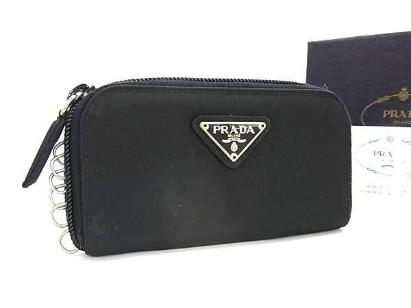 極美品 PRADA プラダ ブラック 6連キーケース テスート　即出荷 プラダ PRADA PRADA プラダ キーリング 6連 キーケース （NERO） -waja