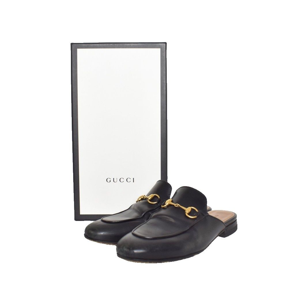 グッチ GUCCI プリンスタウン ホースビットローファー 36 グッチ GUCCI プリンスタウン ホースビット ミュール ローファー 36 黒