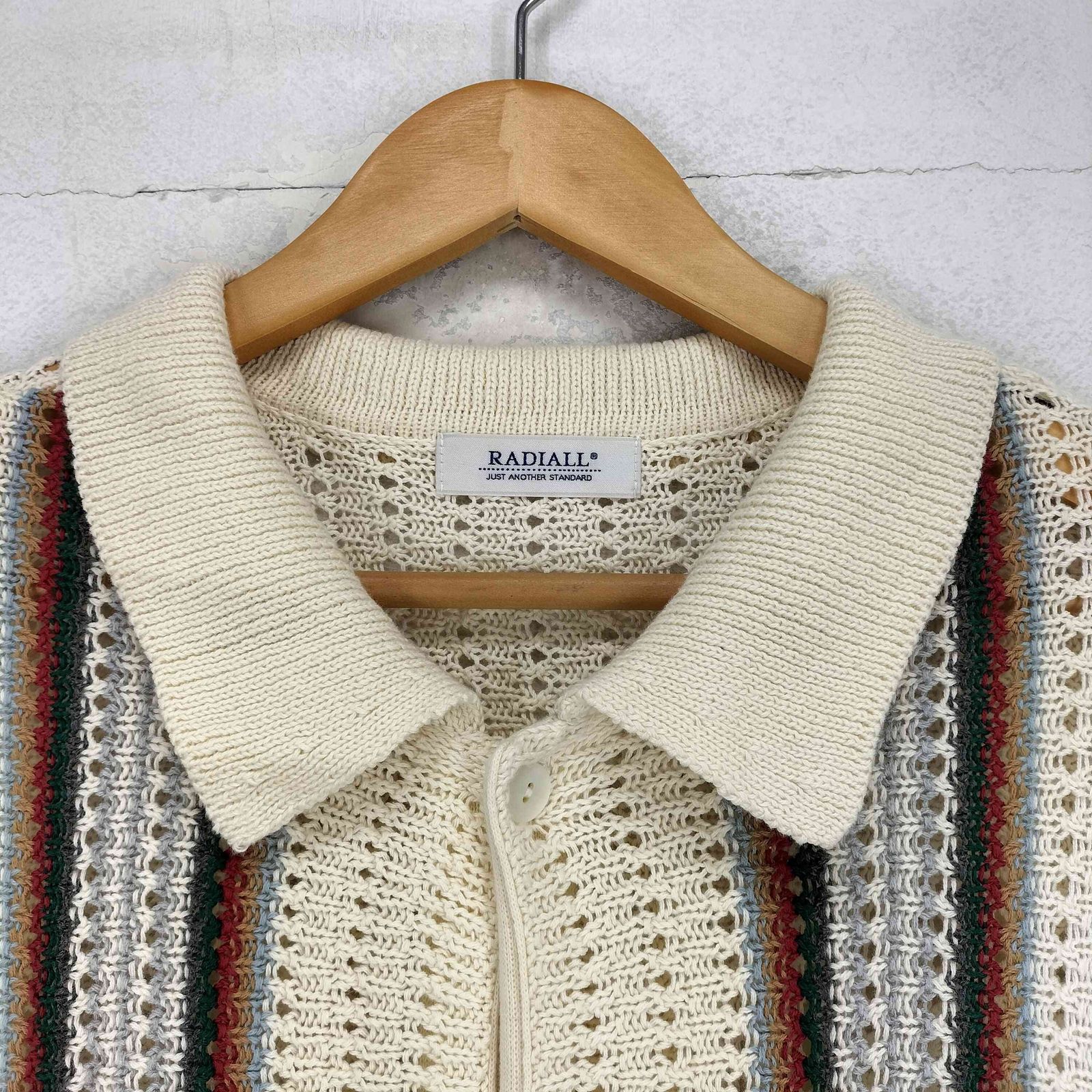 RADIALL(ラディアル) 25SS NUMBER FIVE SOUTH-REGULAR COLLARED SWEATER S/S メンズ JPN：M 【中古】【ブランド古着バズストア】 ラディアル RADIALL 25SS NUMBER FIVE SOUTH-REGULAR COLLARED SWEATER