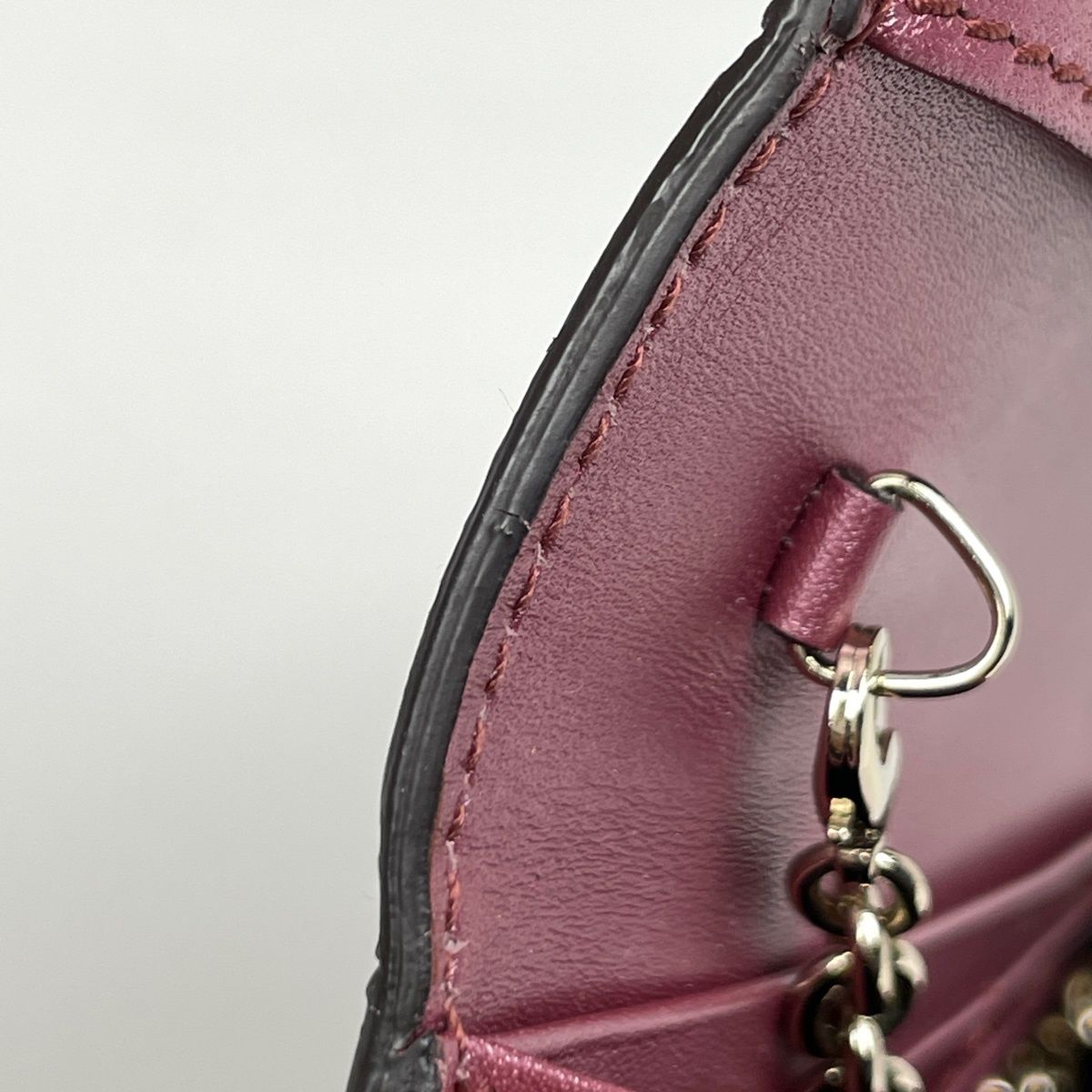 グッチ GUCCI マイクログッチシマ ラウンドファスナー 長財布 チェーン 