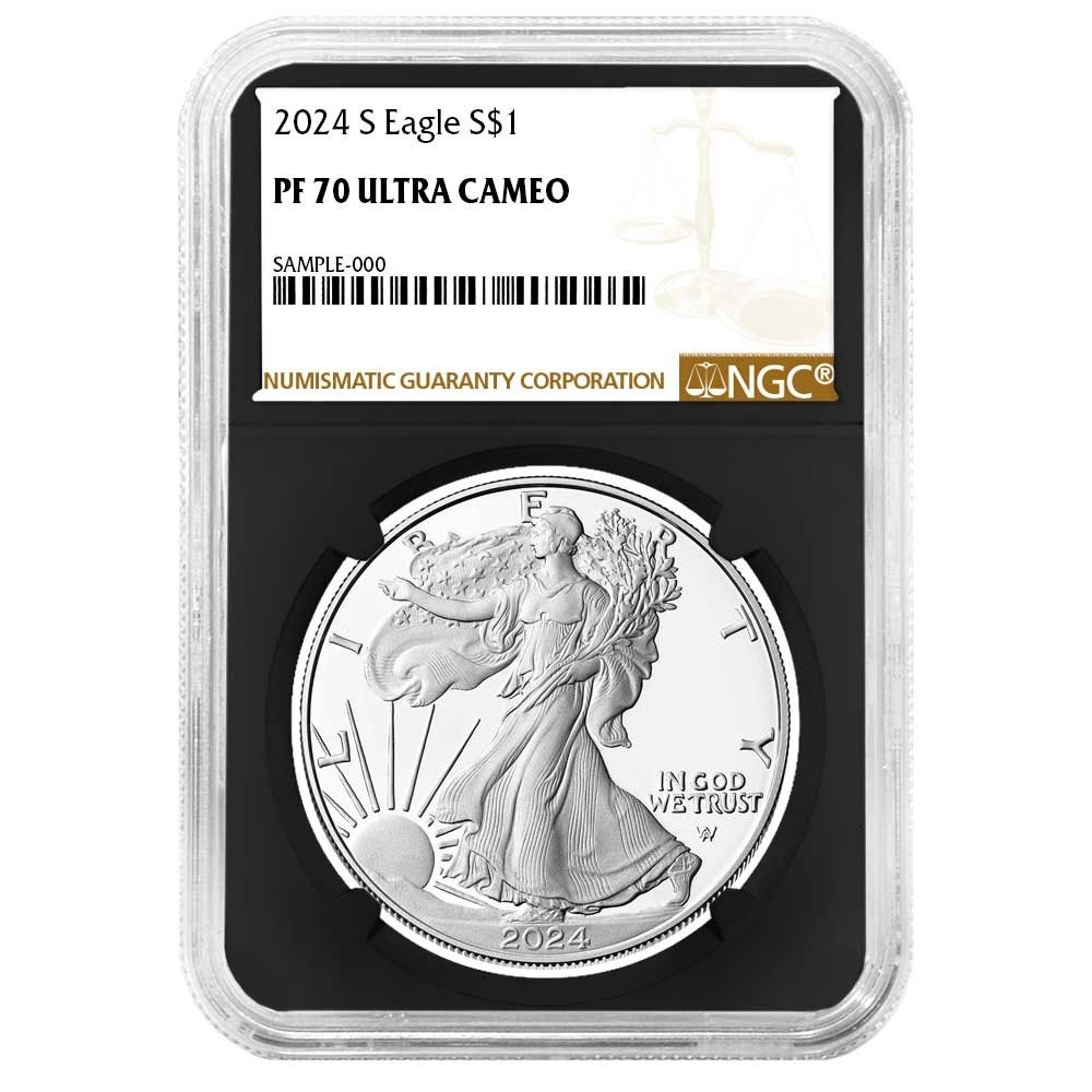 2024-S プルーフ $1 アメリカン シルバー イーグル NGC PF70UC
