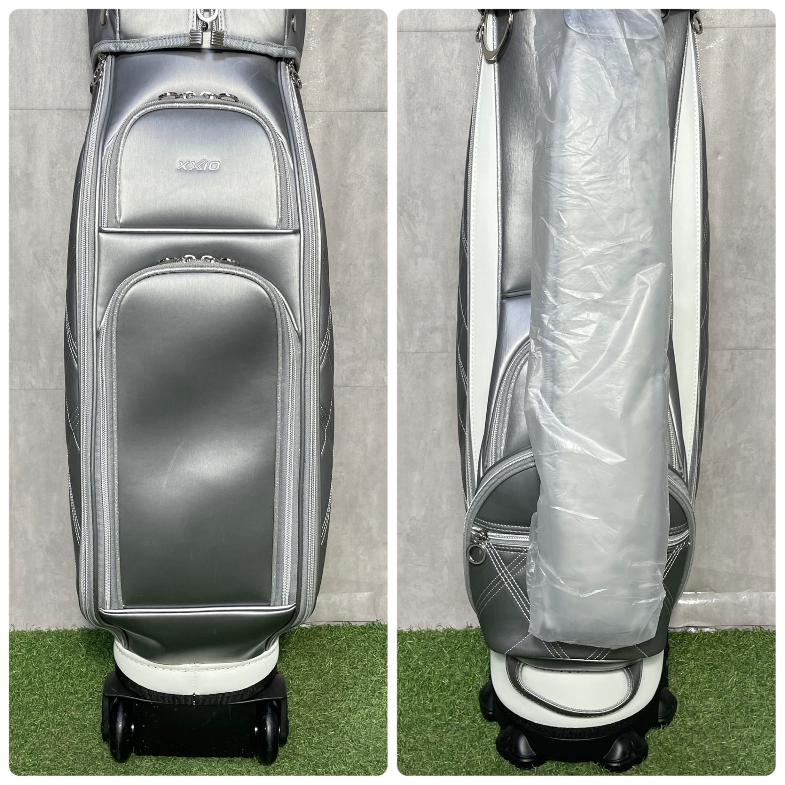 XXIO ゼクシオ キャディバッグ ゴルフバッグ グレー キャスター付き