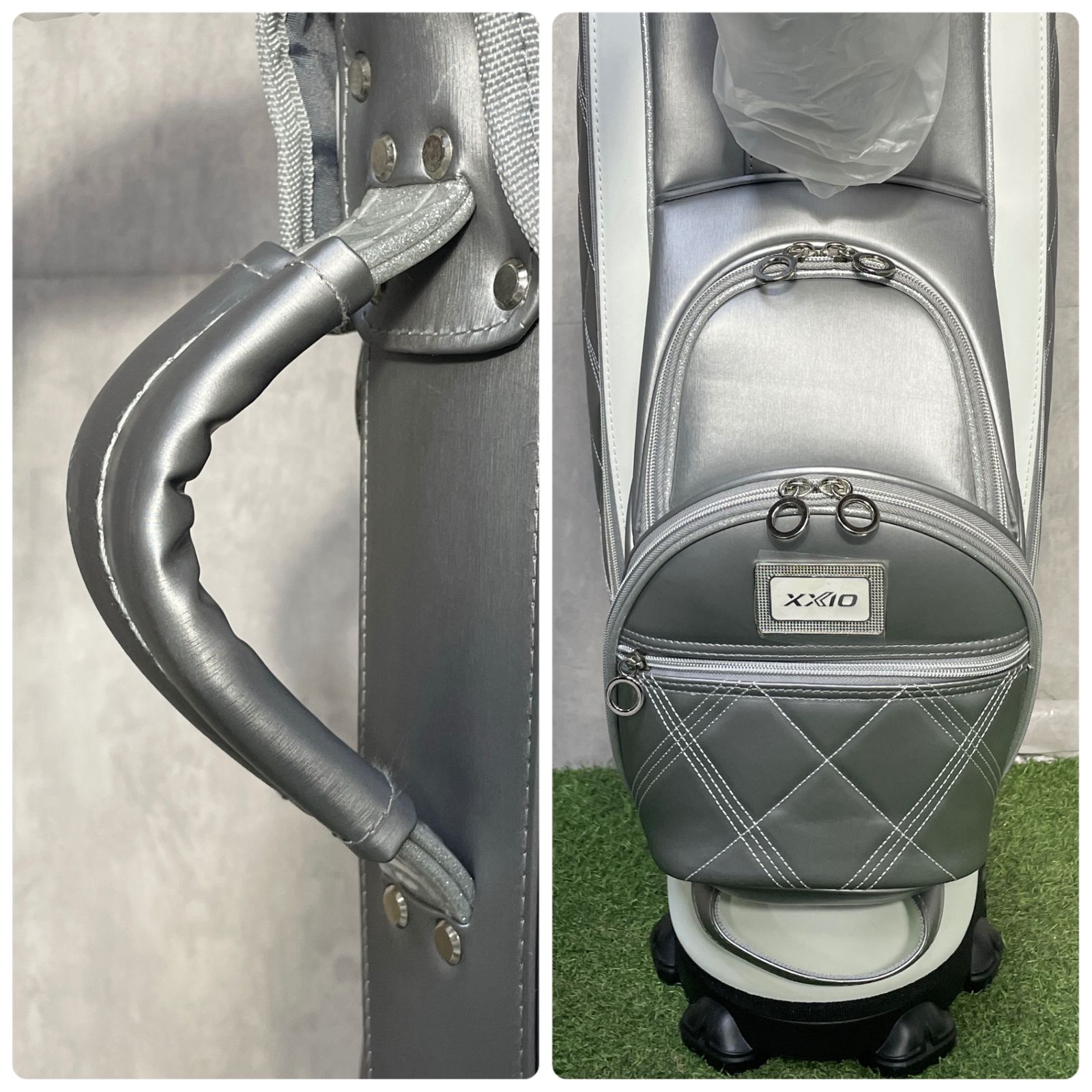 XXIO ゼクシオ キャディバッグ ゴルフバッグ グレー キャスター付き