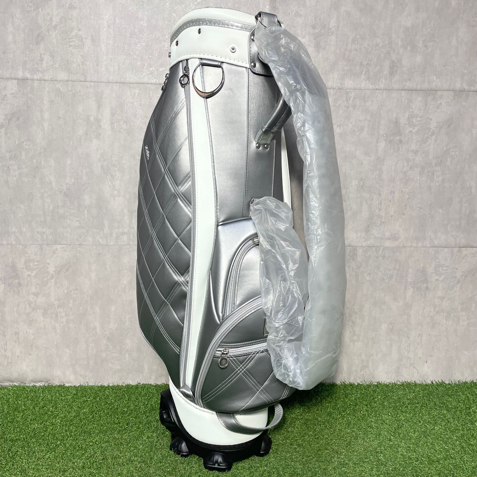 XXIO ゼクシオ キャディバッグ ゴルフバッグ グレー キャスター付き