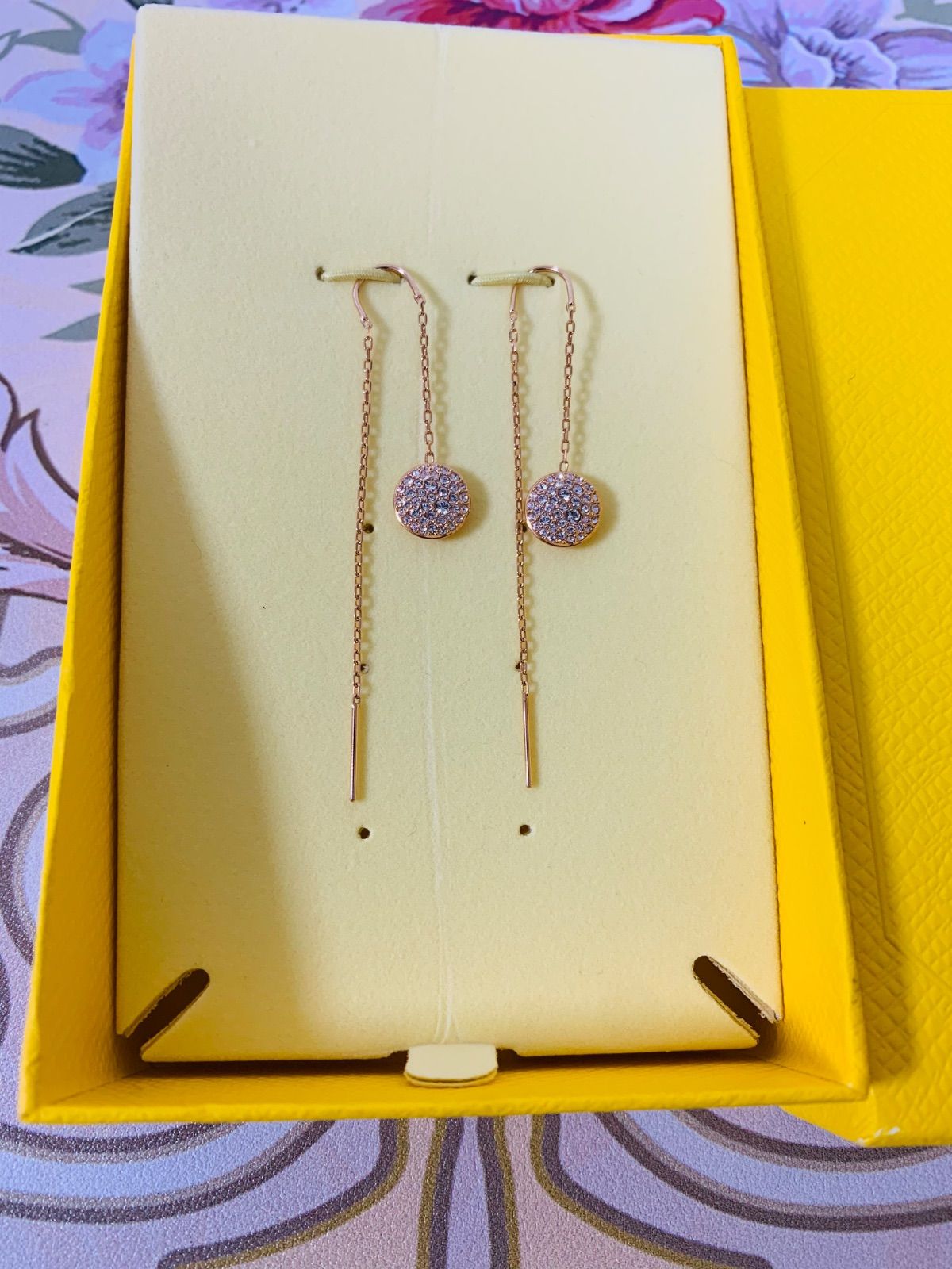 ほぼ新品スワロフスキーSwarovski Sublima ピアス ローズゴールド