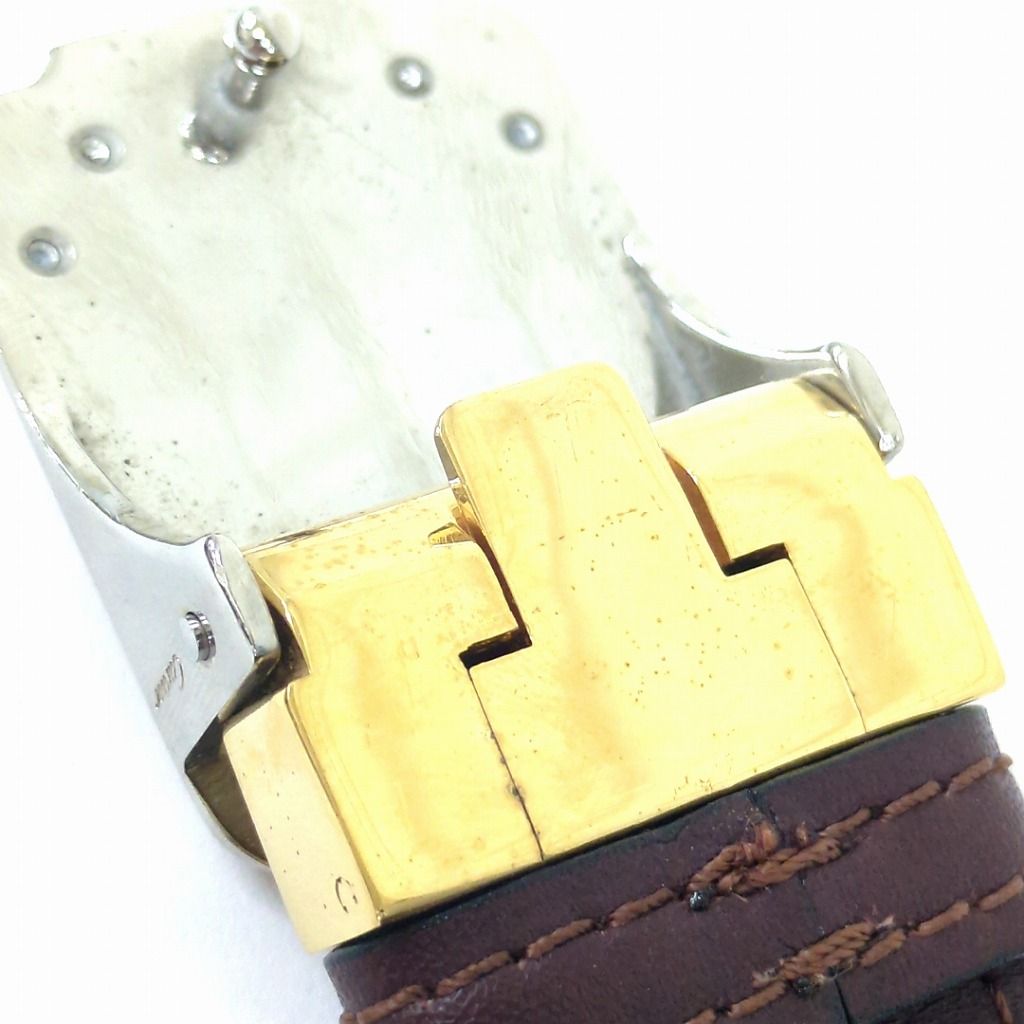 ✨美品✨カルティエ ベルト マストライン 純正革 ゴールド シルバー金具 カルティエ マストライン レザー ベルト ボルドー シルバー ゴールド