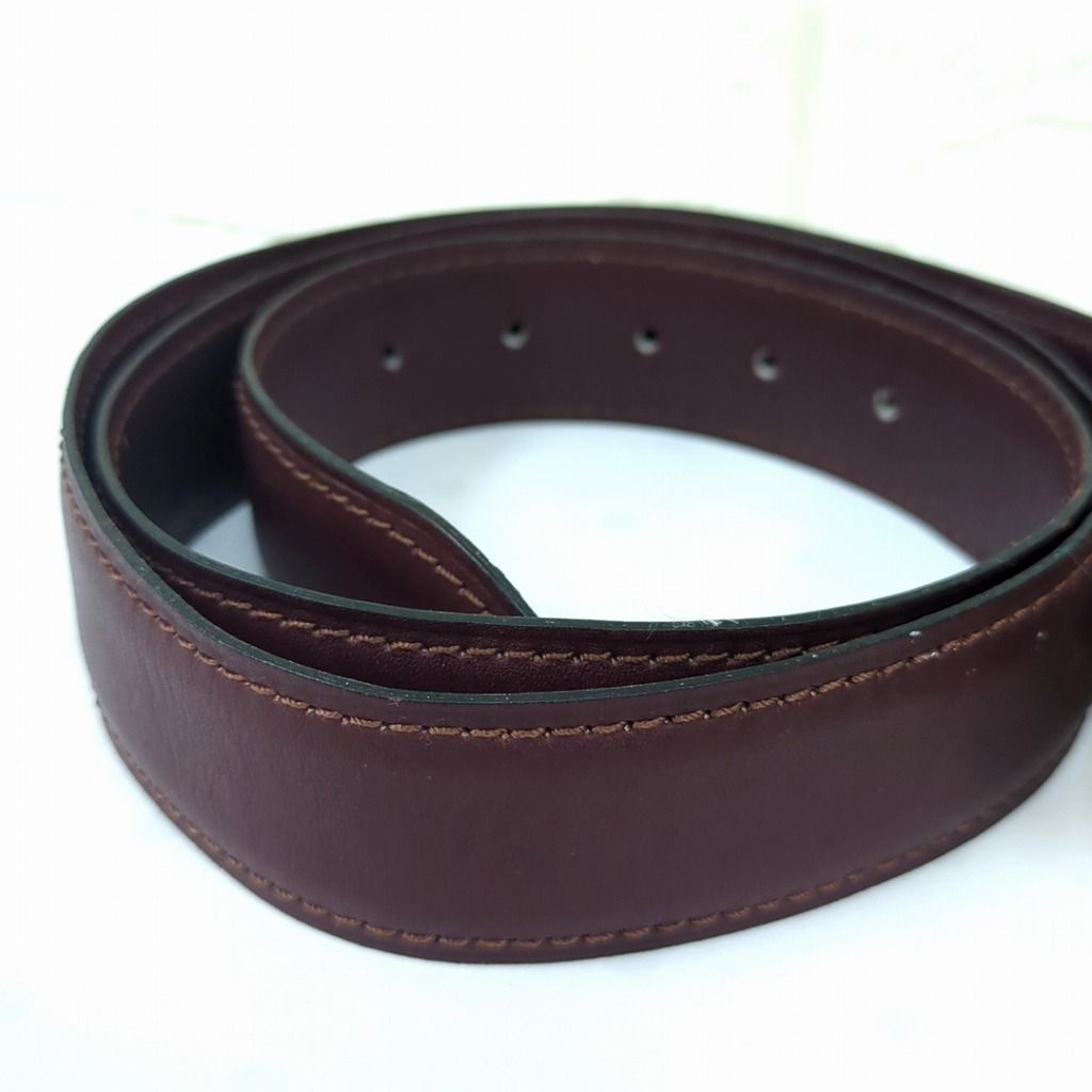 カルティエ マストライン レザー ベルト ボルドー シルバー ゴールド