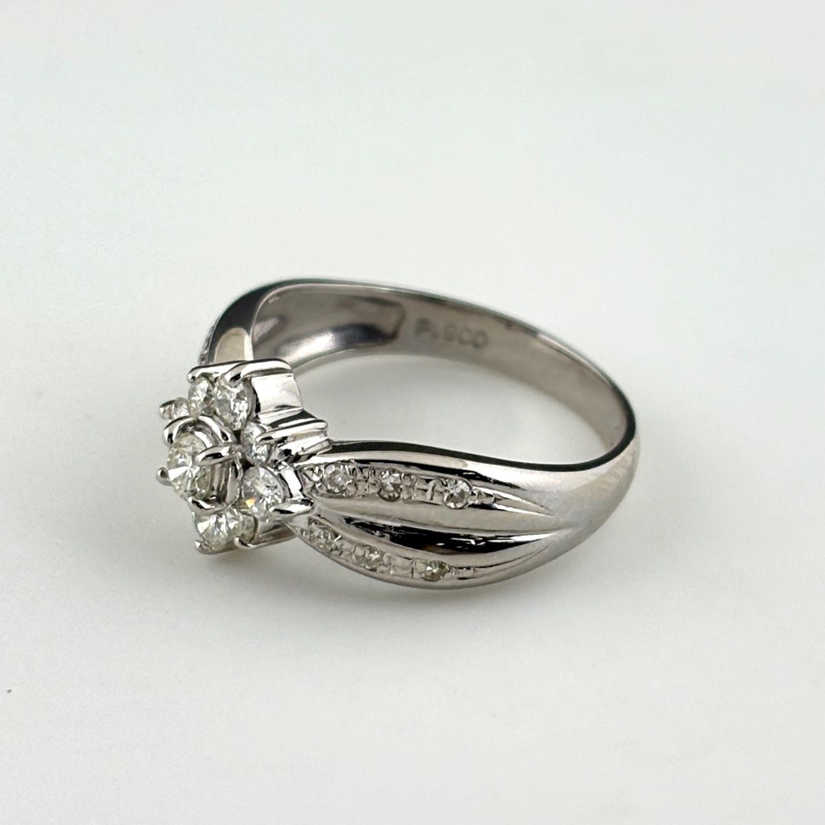 メレダイヤ デザインリング プラチナ 指輪 リング 11号 Pt900
