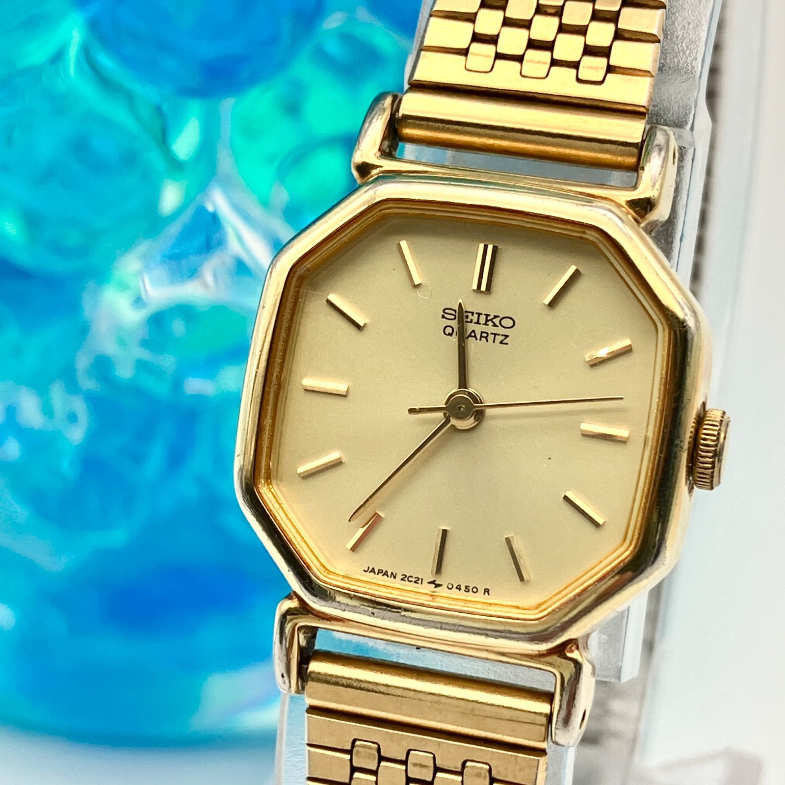 中古】セイコー SEIKO 2C21-5170 腕時計 クォーツ レディース ゴールド