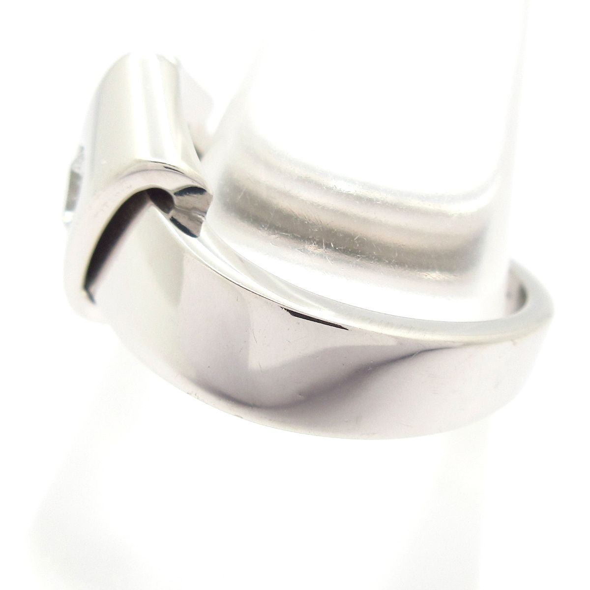 Cartier カルティエ ノット 1PダイヤモンドリングWG #53 Cartier（カルティエ） ノット 1Pダイヤモンド リング 指輪 10号 18金