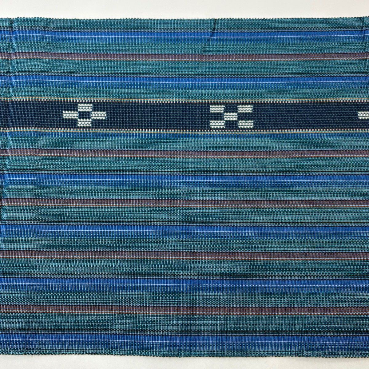 美品】 名古屋帯 逸品 証紙 八重山みんさー 松葉仕立て 八寸名古屋帯