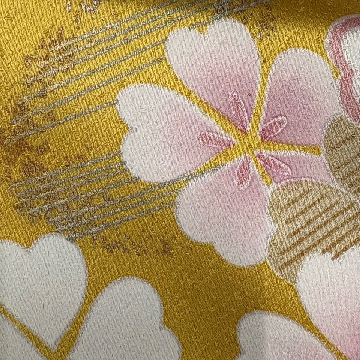 振袖　袋帯　4点セット　桜　蝶　金銀彩　身丈163cm 裄丈66cm M 正絹 振袖 袋帯 4点セット 桜 蝶 金銀彩 身丈163cm 裄丈66cm M 正絹