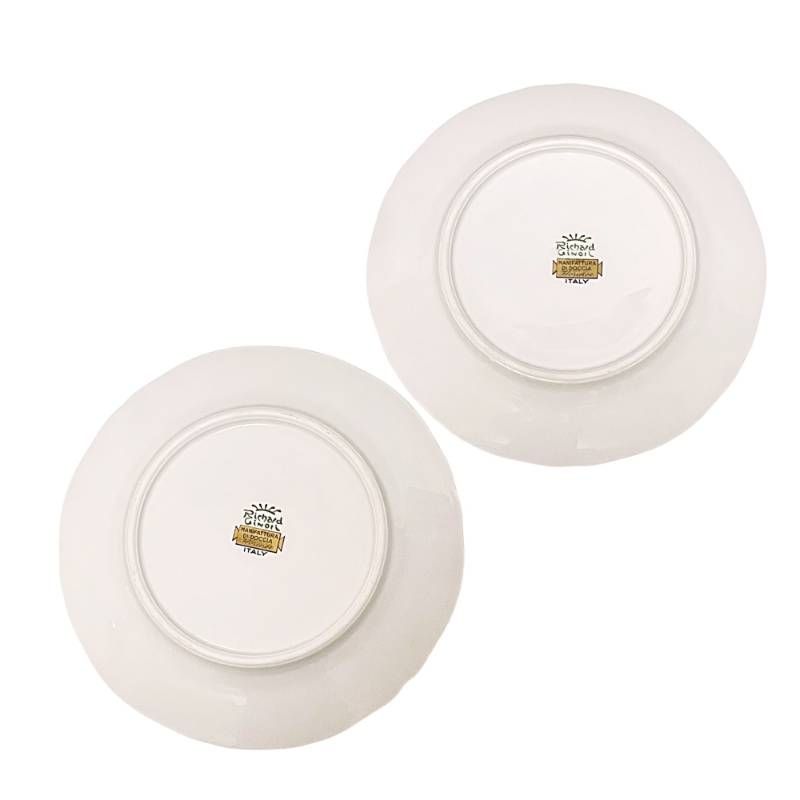 美品 リチャードジノリ 17cm プレート イタリアンフルーツ 2枚 金彩