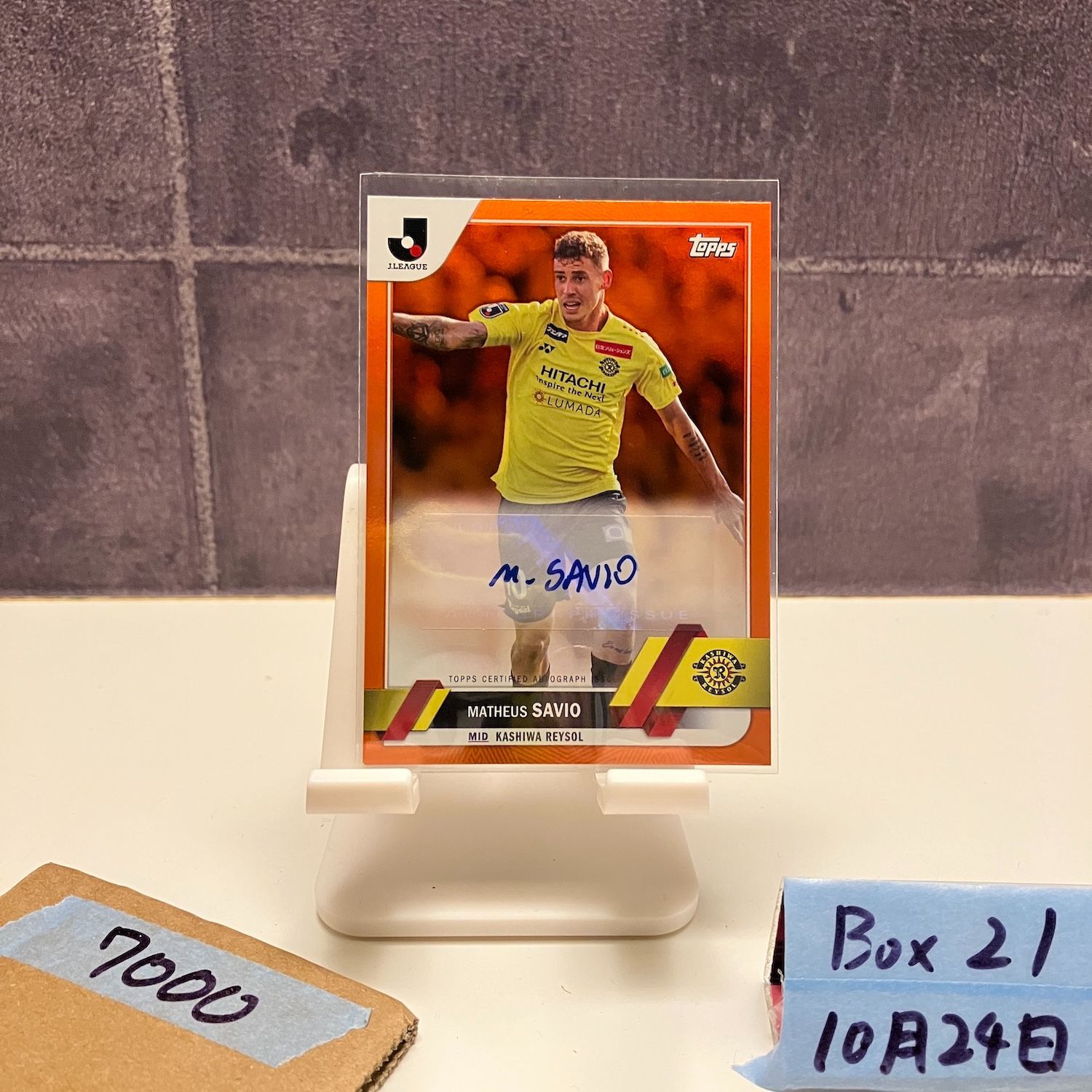 2023 Topps Matheus Savio 09/25 直筆サインカード 柏レイソル Orange
