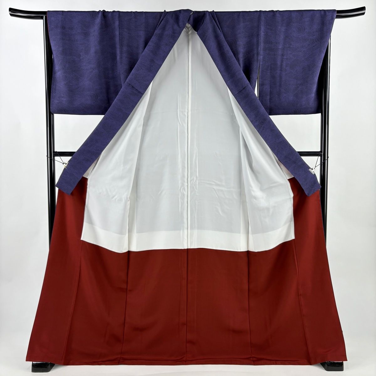 美品】 江戸小紋 身丈172.5cm 裄丈69cm L 袷 人間国宝 六谷梅軒 落款