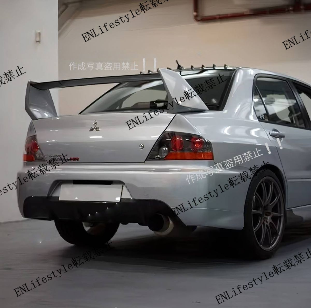 新品/末塗装品】三菱 ランエボ リアウィング トランクスポイラー EVO