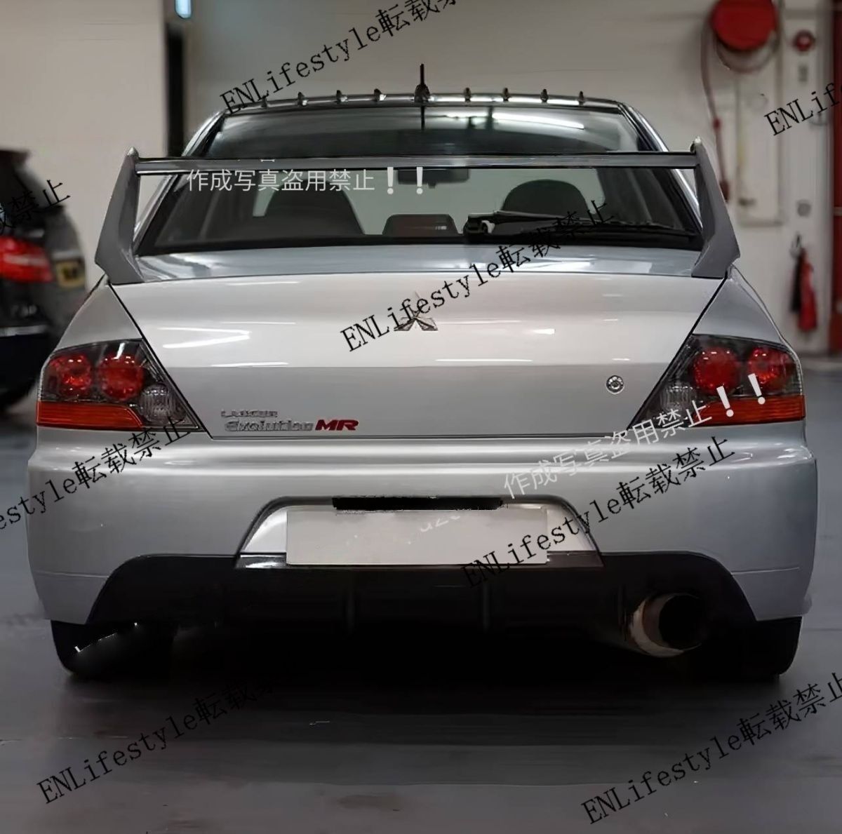 新品/末塗装品】三菱 ランエボ リアウィング トランクスポイラー EVO