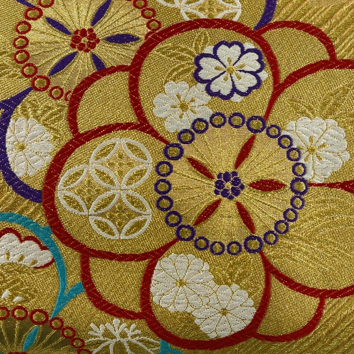 美品】 袋帯 秀品 松竹梅 桜 金糸 箔 金色 六通 正絹 【中古】 - メルカリ
