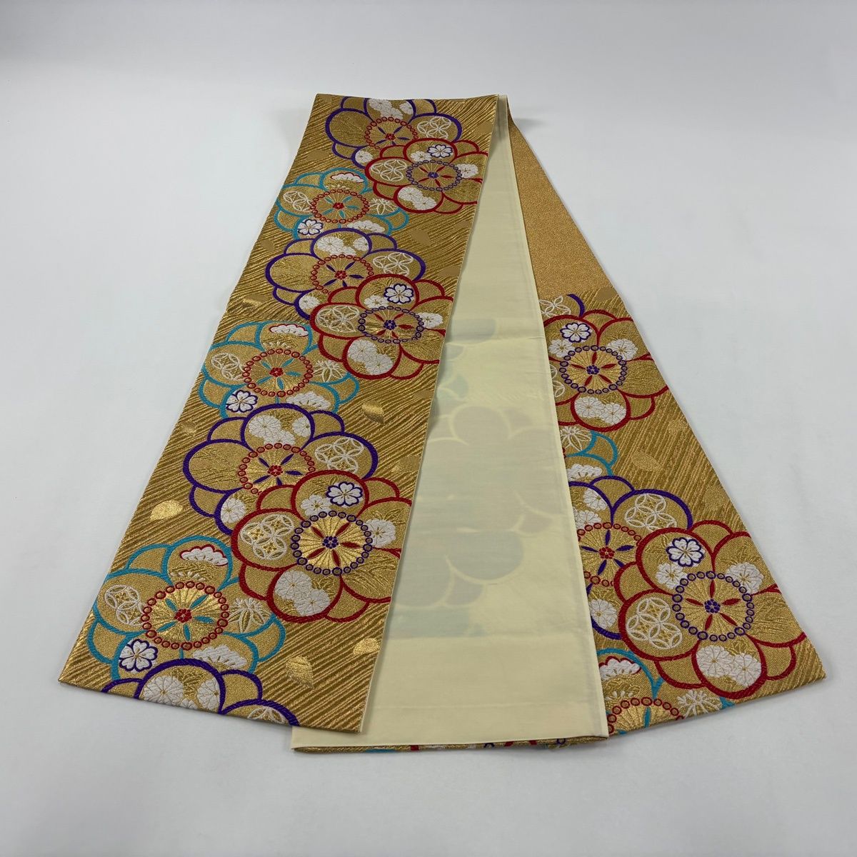 美品】 袋帯 秀品 松竹梅 桜 金糸 箔 金色 六通 正絹 【中古】 - メルカリ