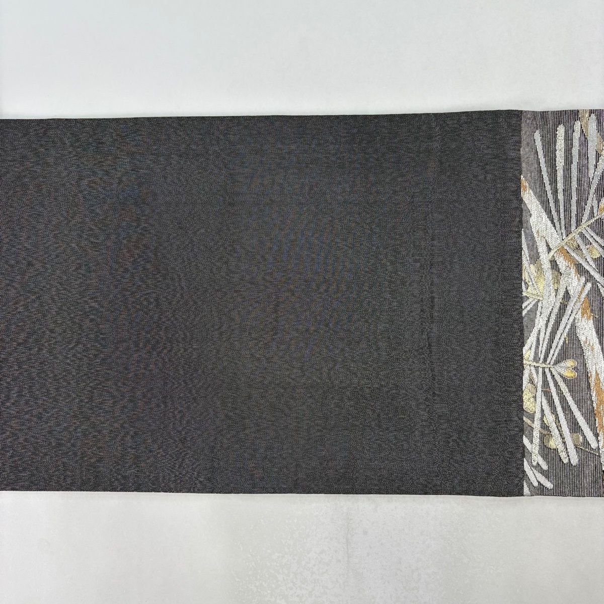 美品】 袋帯 名品 若松 枝梅 箔 黒灰 六通 正絹 【中古】 - メルカリ