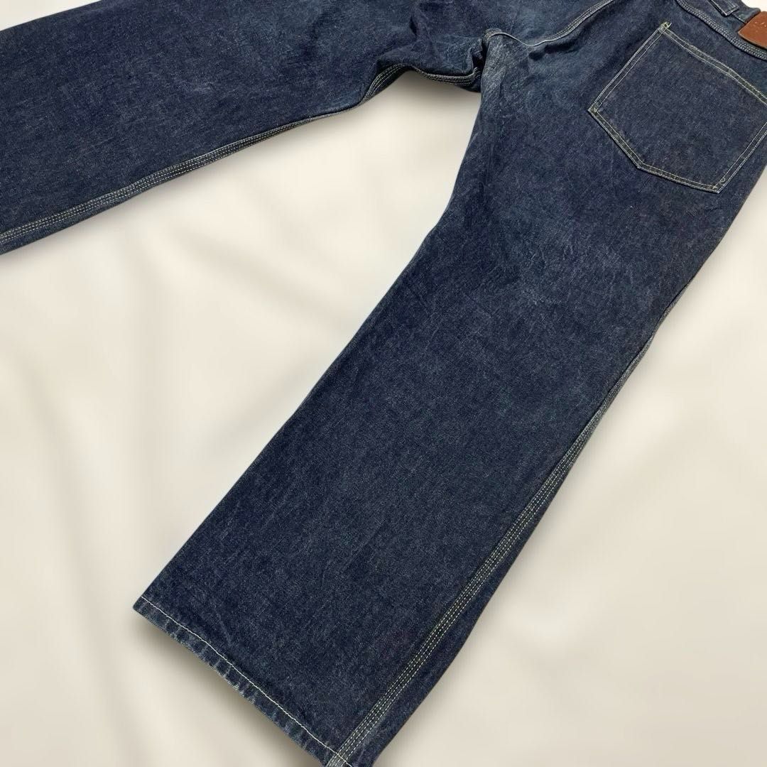 TENDERLOIN W34（実寸約89cm） シンチバック ボタンフライ 濃紺 日本製