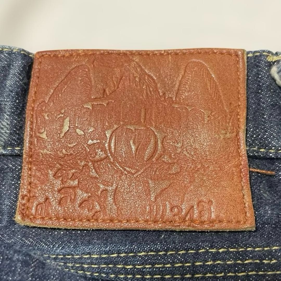 TENDERLOIN W34（実寸約89cm） シンチバック ボタンフライ 濃紺 日本製
