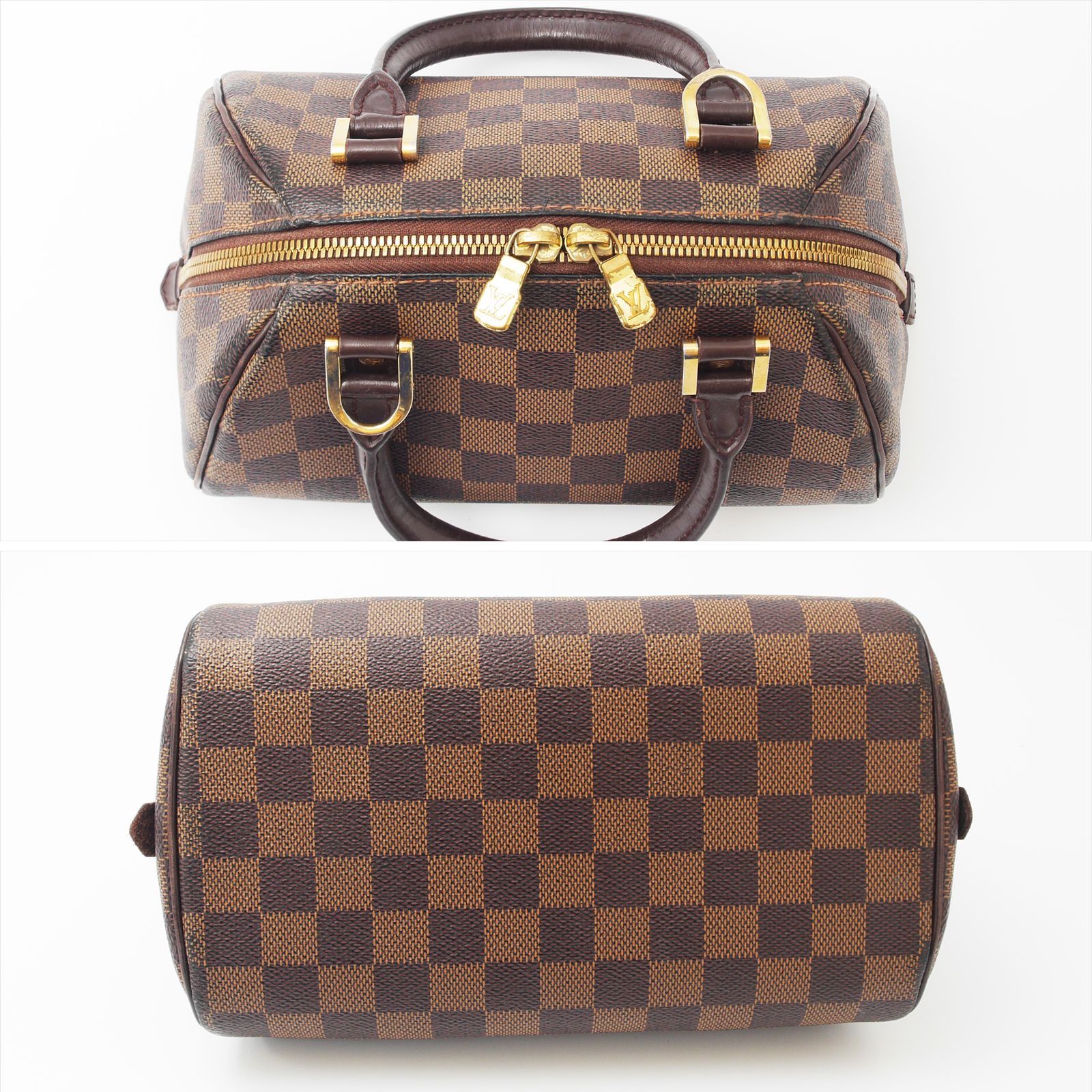 美品　LOUIS VUITTON ルイヴィトン ダミエ ミニ リベラ ハンド 美品】 ルイヴィトン ダミエ リベラ ミニ ハンドバッグ ブラウン