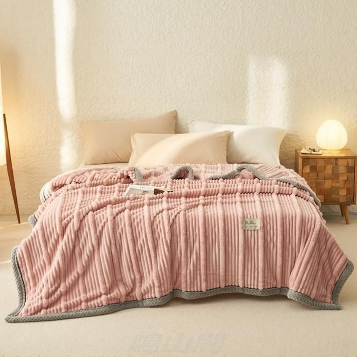 ふわふわ。 毛布 エンボス加工 ブランケット もこもこ ふわふわ 2枚合わせ