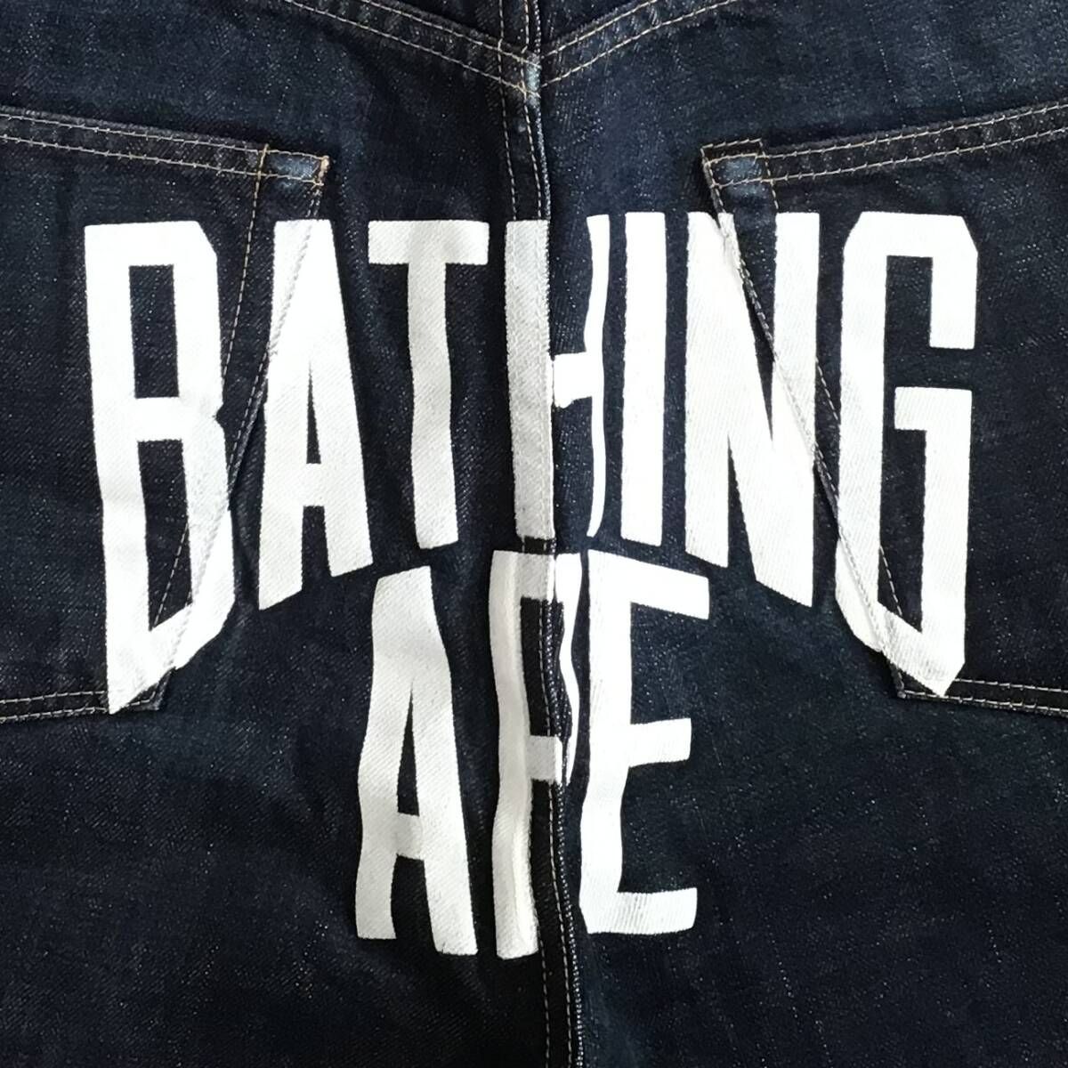 APE デニムハーフパンツ ア ベイシング エイプ デニムハーフパンツ インディゴ size M メンズ A