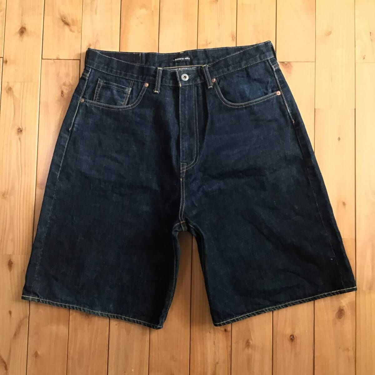 A BATHING APE エイプ デニムハーフパンツ　y2k A BATHING APE エイプ デニムハーフパンツ y2k