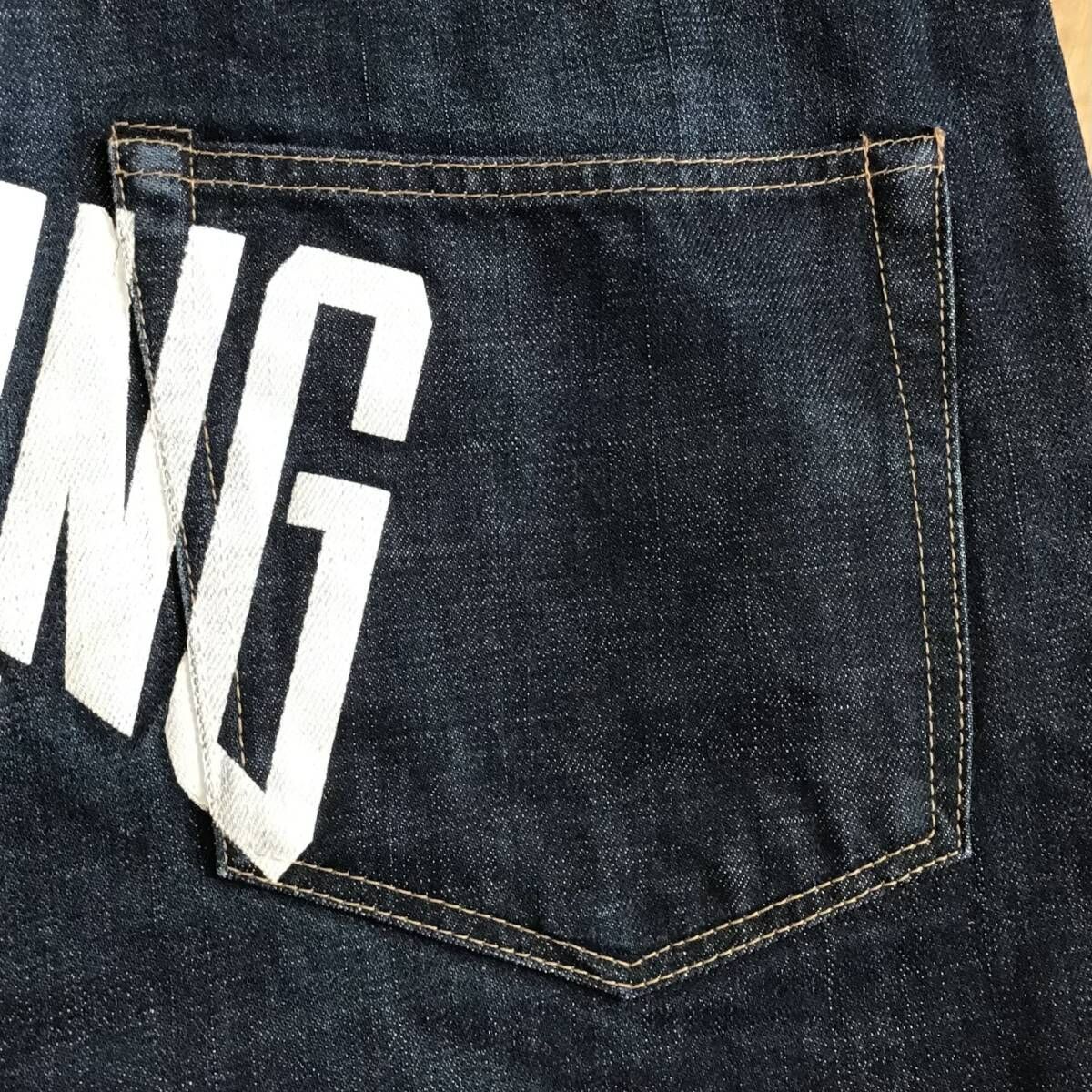 ☆青山限定☆ BAPE NYC LOGO デニム ハーフパンツ Lサイズ a bathing