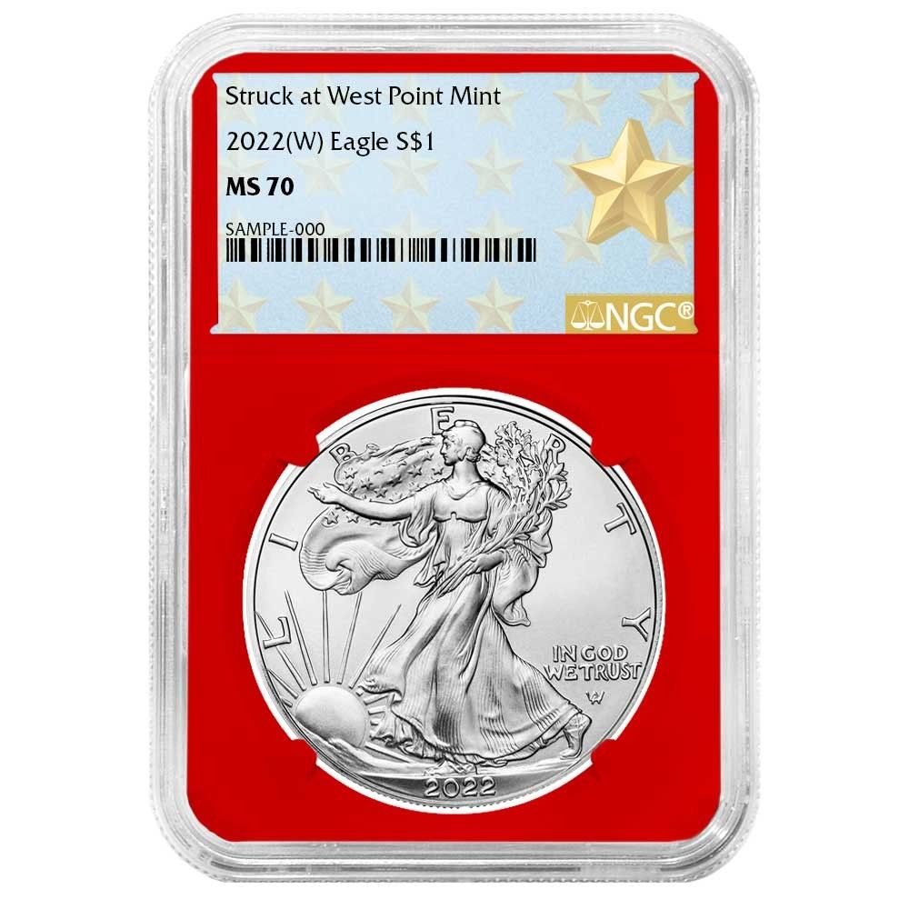 イーグル銀貨　NGC MS70　スター 2003年アメリカイーグル銀貨 NGC MS70 2003年 ゴールド アメリカン