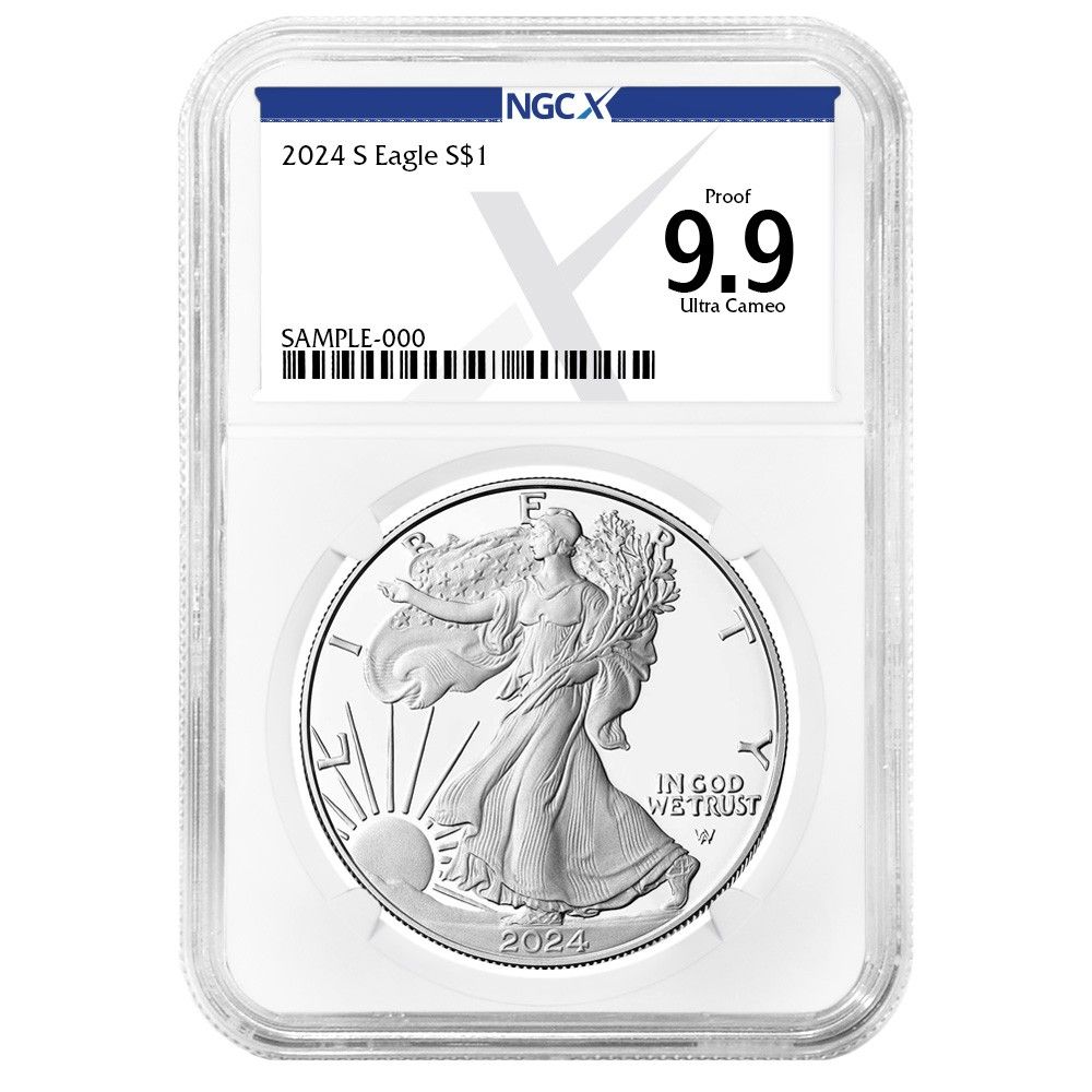 2024-S プルーフ $1 アメリカン シルバー イーグル NGCX PF9.9 X