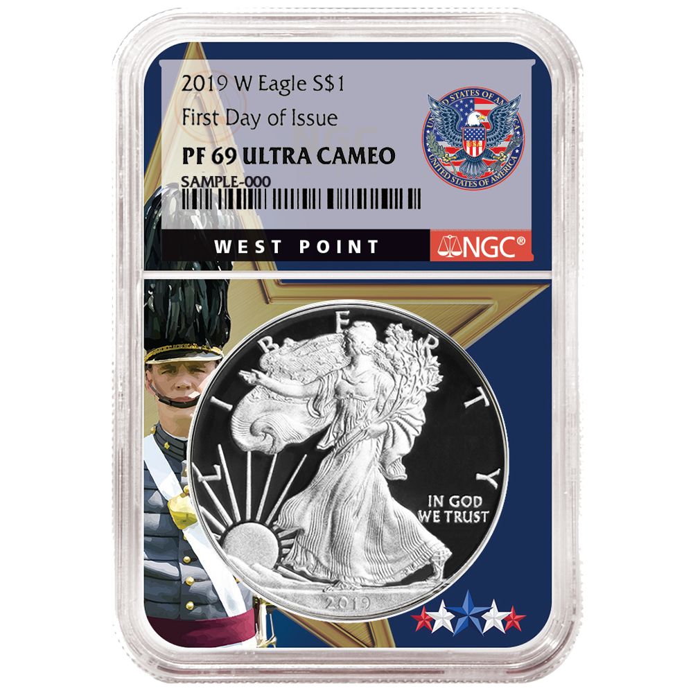 2019-W プルーフ $1 アメリカン シルバー イーグル NGC PF69UC FDI