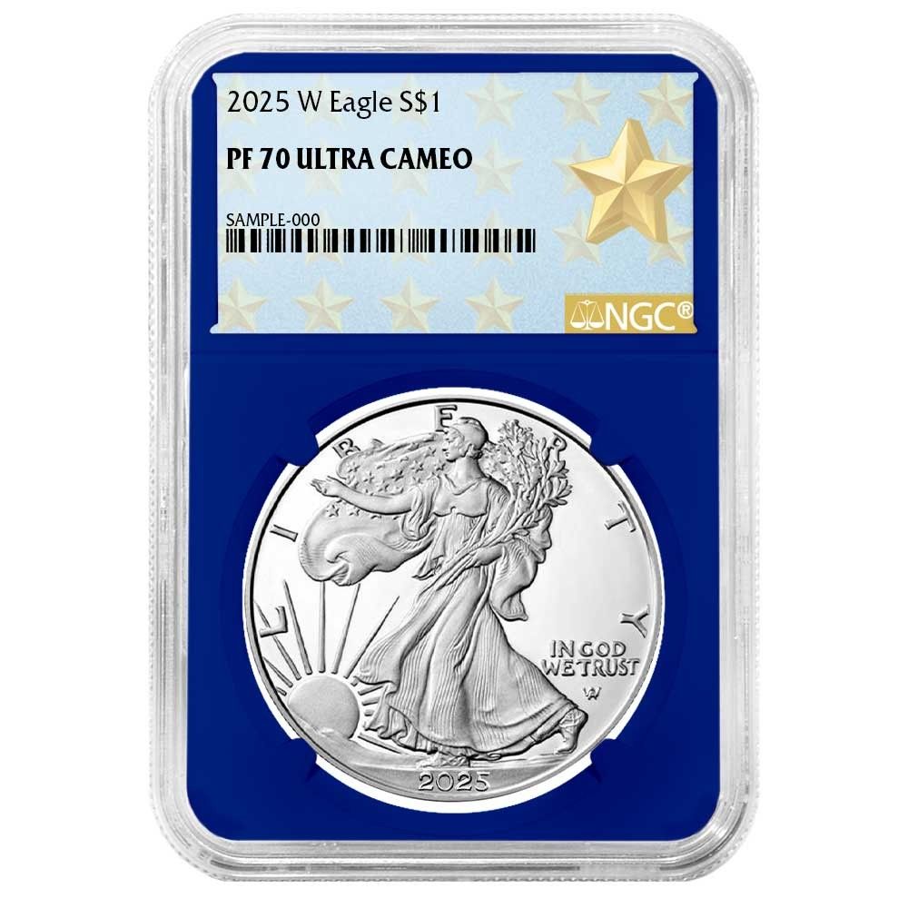2025-W プルーフ $1 アメリカン シルバー イーグル NGC PF70UC