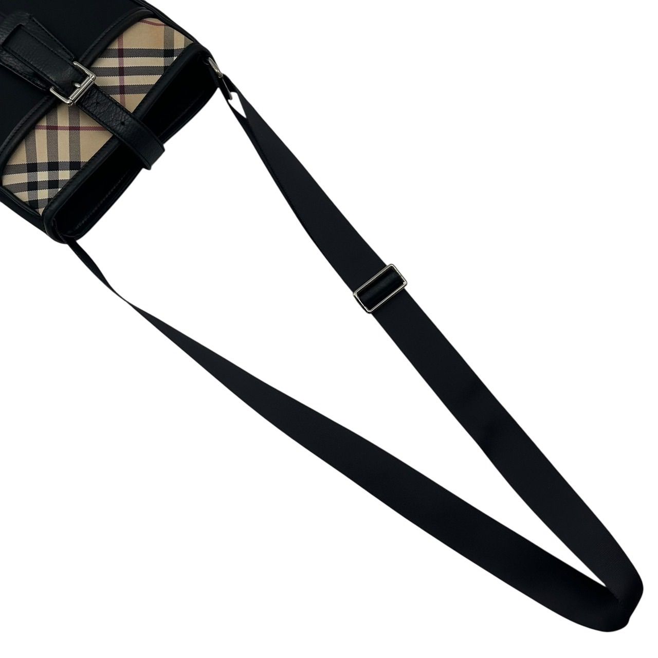 【美品】【BURBERRY】レザー　ノバチェック　クロスボディーショルダーバッグ 良品✨Burberry バーバリー ショルダーバッグ ノバチェック クロス