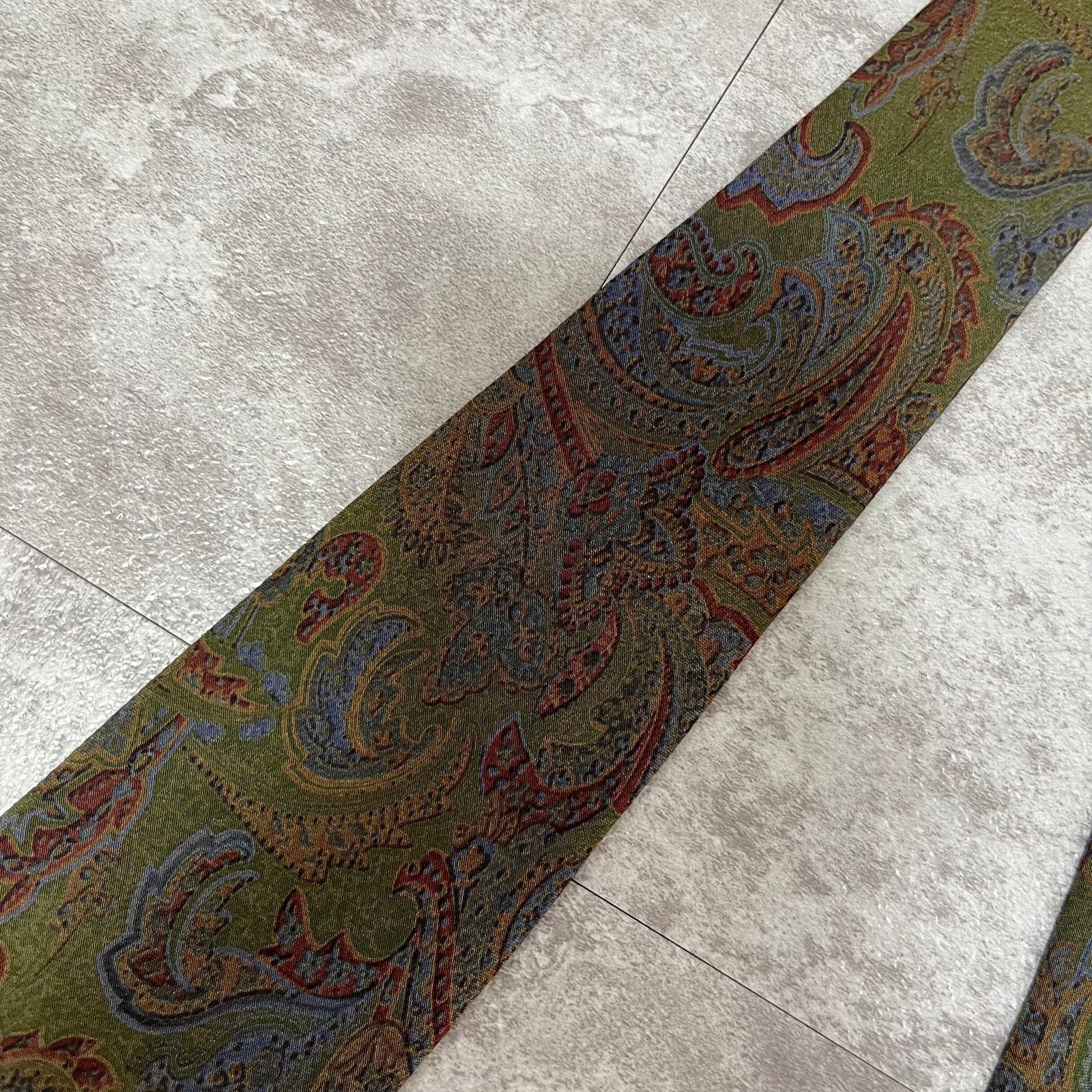 Christian Dior】ペイズリー柄ネクタイ グリーン - メルカリ