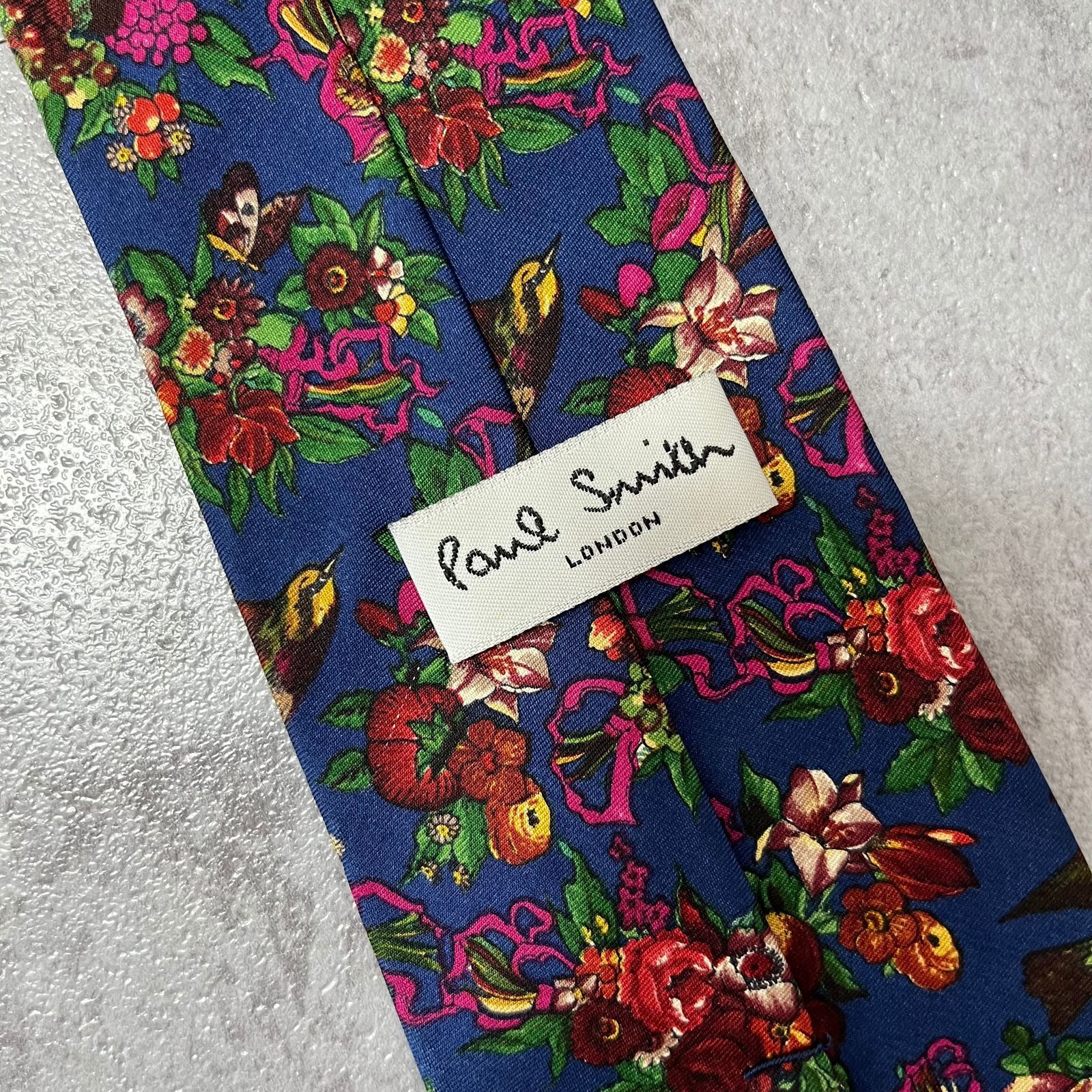 Paul Smith】花柄ネクタイ ブルー マルチカラー - メルカリ