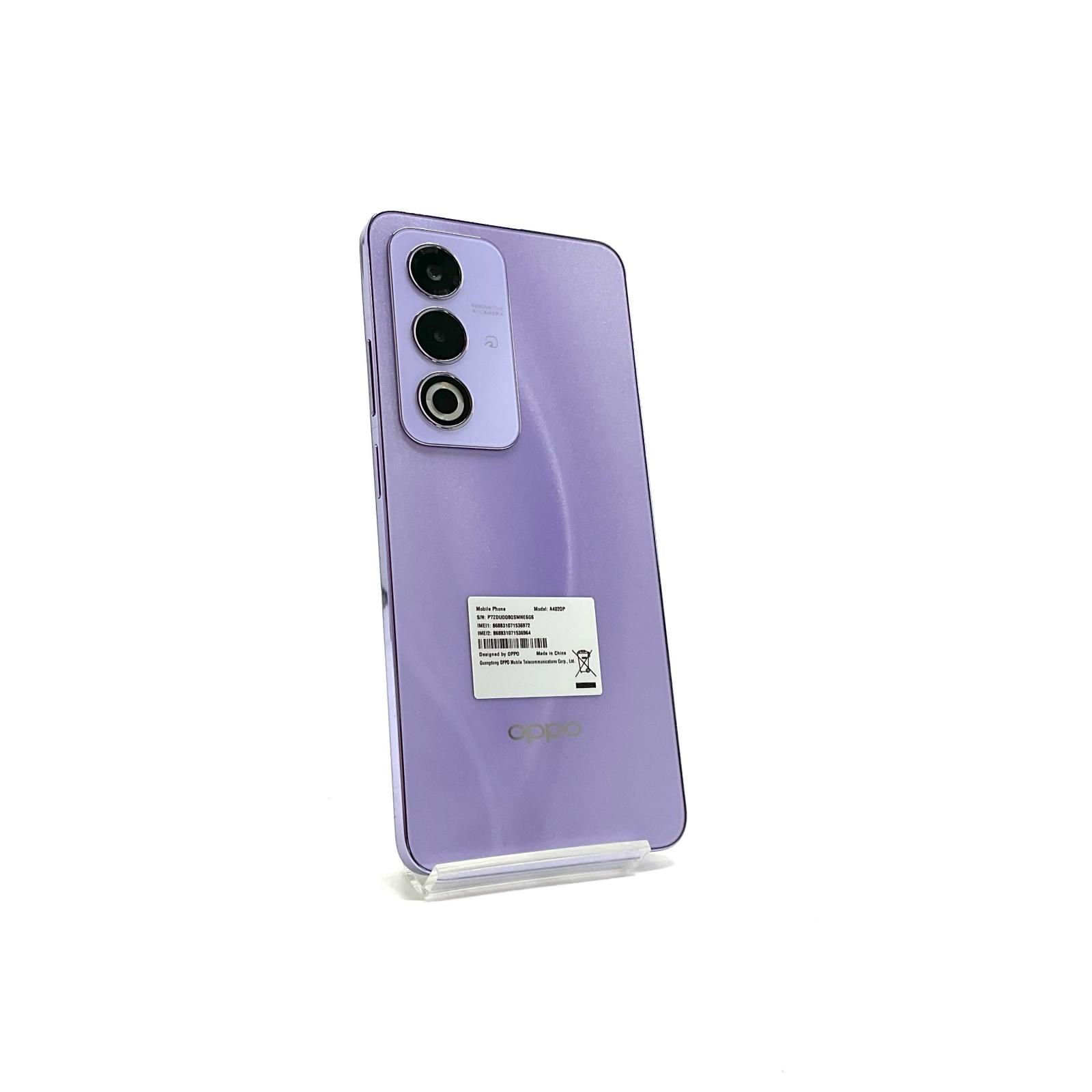 美品】OPPO A3 5G（パープル） A4020P 本体【カバー付】 OPPO A3 5G