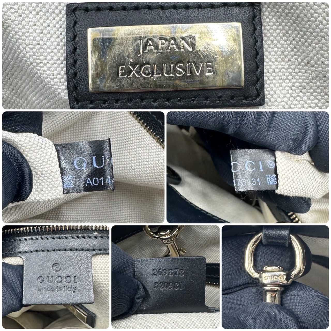 GUCCI グッチ トートバッグ ハンドバッグ シマレザー マイクロGG 