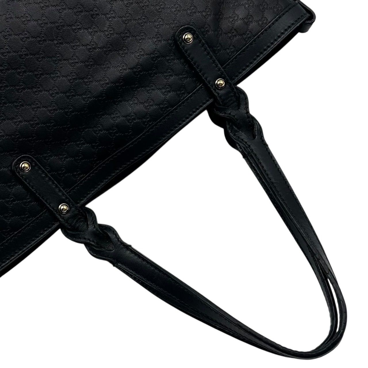 GUCCI グッチ トートバッグ ハンドバッグ シマレザー マイクロGG 