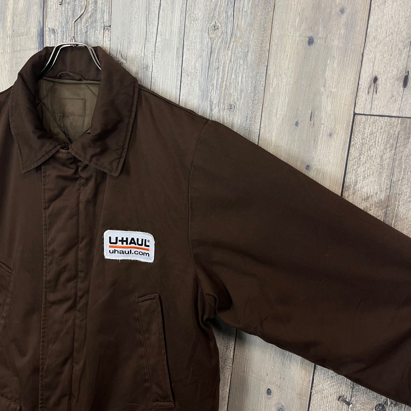 OLD unknown 90s ヴィンテージ ブラウン 企業ロゴ ワッペン 裏地 