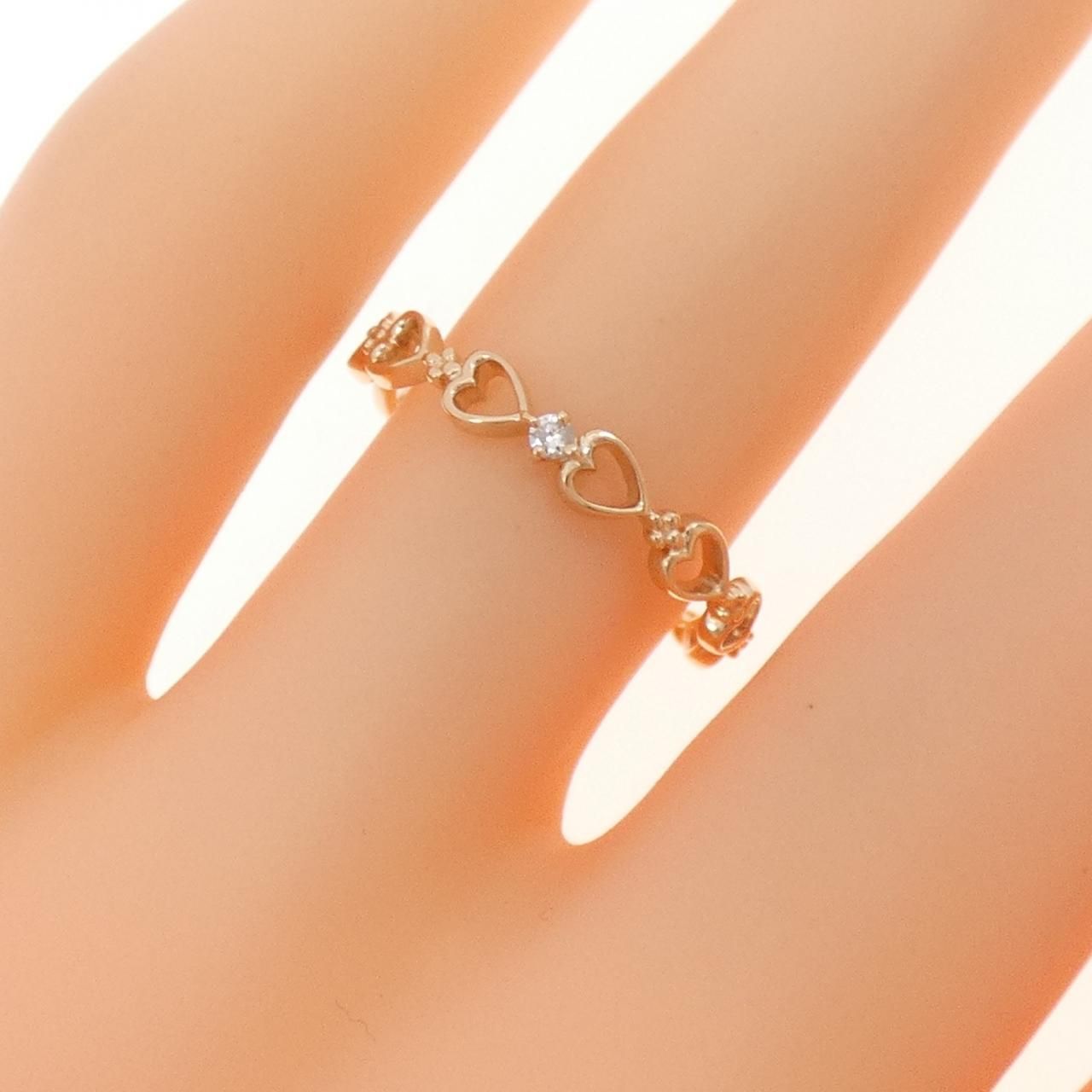 K10PGダイヤモンドリング　#10　　中古品 K10PG ダイヤモンド リング 0.10CTの通販 by KOMEHYO ONLINE ラクマ店