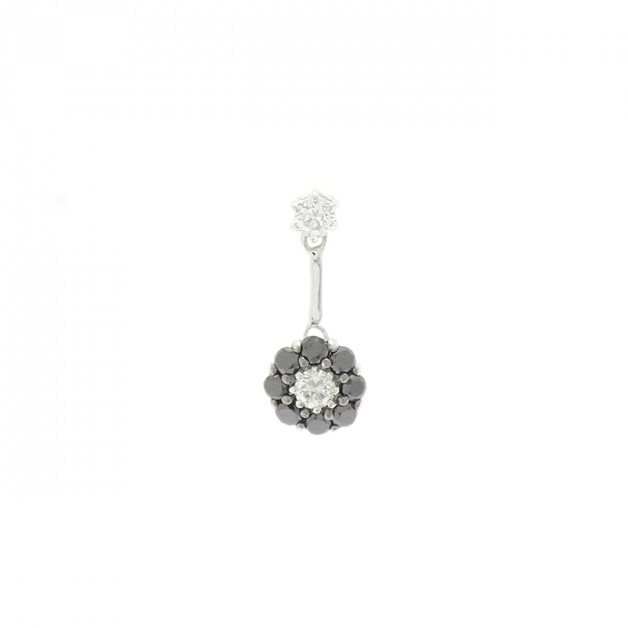 片耳のみ◆ポンテヴェキオ◆K18WG*エントラータ*フラワー*ピアス*ダイヤ 片耳のみ◇ポンテヴェキオ◇K18WG*エントラータ*フラワー*ピアス