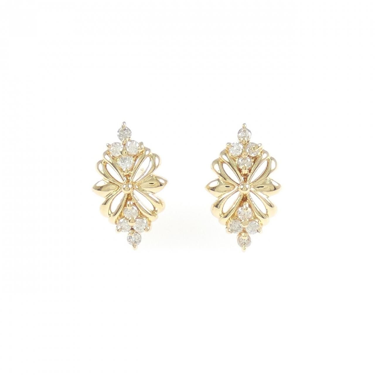 K18YG ダイヤモンド ピアス 0.22CT - メルカリ